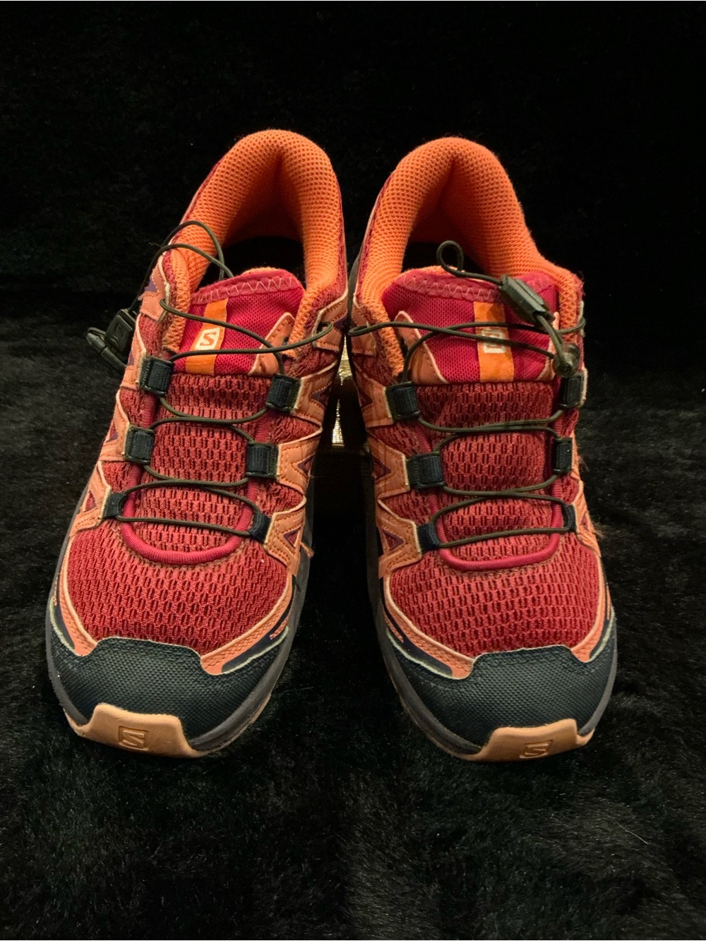 Salomon XA Pro 3D Red and Orange Trail Running Shoes Size 3